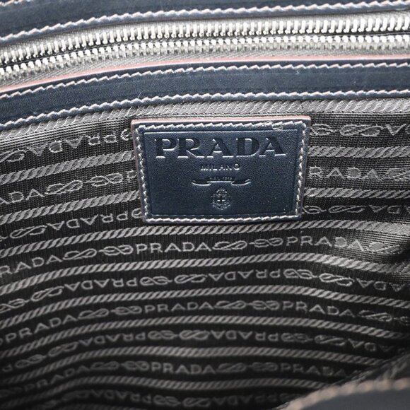 PRADA Logo Jacquard Crossbody Shoulder Bag Canvas Leather Brown SHW 38YH182 - Picture 13 of 16